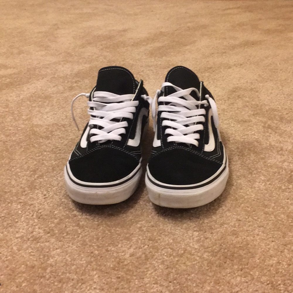 Black and white old skool vans